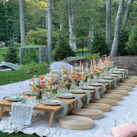 30Pack Sage Green Cheesecloth Table Runner 35x120Inch Spring Easter Cheese Cloth Table Runner 10FT Boho Gauze Table Runners Rustic Sheer Table Runners for Wedding Bridal Shower Baby Shower Party