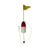 KUFA Sports Crab Trap Float with PVC Flag Pole, Red/White,