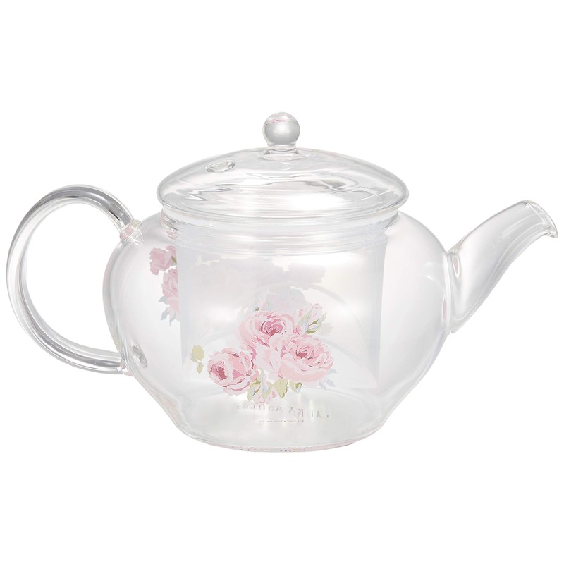 Laura Ashley Couture Rose Heat-resistant Glass Pot, 17.3 fl oz