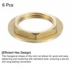 sourcing map G1 Pipe Fitting Hex Flange Lock Nut Locknut