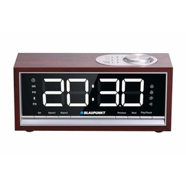 BLAUPUNKT CR60BT Bluetooth Radio Alarm Clock Brown Wood