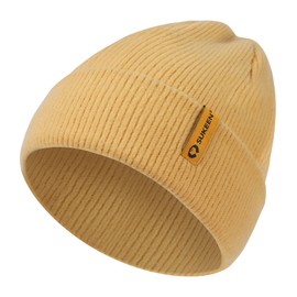 Children's Winter Hat, Hat with Warm Fleece Lining, Comfortable Knitted Hat, Wool Hat for Children Aged 6-12 Years, Warm Gifts for Little Boys and Girls, Turmeric