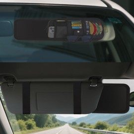 BGMTIMAI Car Sun Visor Organizer with Extendable Sunshade,Upgraded Version Multi-Pocket Visor Organizer Storage for Car/SUV/Truck with 13CD Holders,Sunglass Clip, Card Holder,Visor Accessories