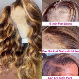 MISSJAY 30 Inch Chocolate Brown Lace Front Wig 13x4 Hd Lace Front Wigs Human Hair Body Wave Front Wigs Human Hair 180 Density Human Hair Wigs for Black Women with Baby Hair