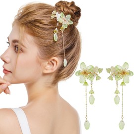 Floral Hair Pins with Pearls for Women, Wedding Party Bridesmaids, Little Flower Brooches