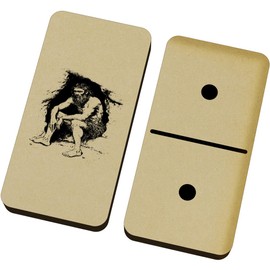 Azeeda 'Caveman Sitting' Domino Set & Box (DM00044631)