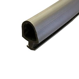 Black Silicone Bulb Type Gasket Weatherstrip, 3/8" Width, 3/16" Backing - 20 Ft.