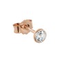 NKlaus Single Stud Earrings 925 Sterling Silver Rose Gold Plated