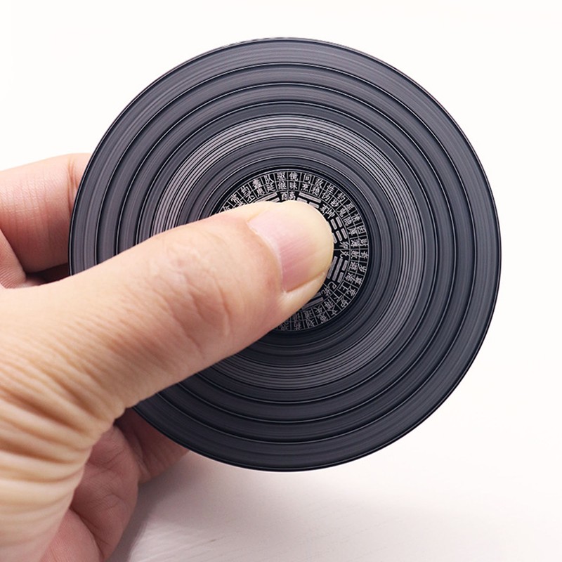 Metal Fingertip Rotation Toy Tai Ji Eight Trigram Compass Design