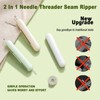 2 in 1 Needle Threader Seam Ripper,2025 New 2-in-1 Upgraded