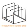 KORRTFID Kitchen Cabinet Organizer, 2PSC Steel Cookware Holder, Divided Holder