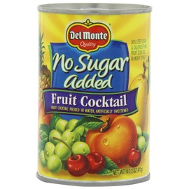 Del Monte Fruit Cocktail Packed in Water, Artificially Sweetened No Sugar Added, 14.5-Ounce (Pack of 6)