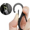 Keychain octagonal carabiner camping multi-purpose connection clip hook black 24ea