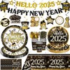Wellspar 170pcs Happy New Year 2025 Tableware Set, New Years