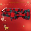 DOGWONG Christmas Dog Collar with Bow tie, Red Plaid Dog