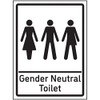 V Safety Gender Neutral Toilet Sign - 150x200mm - 1mm