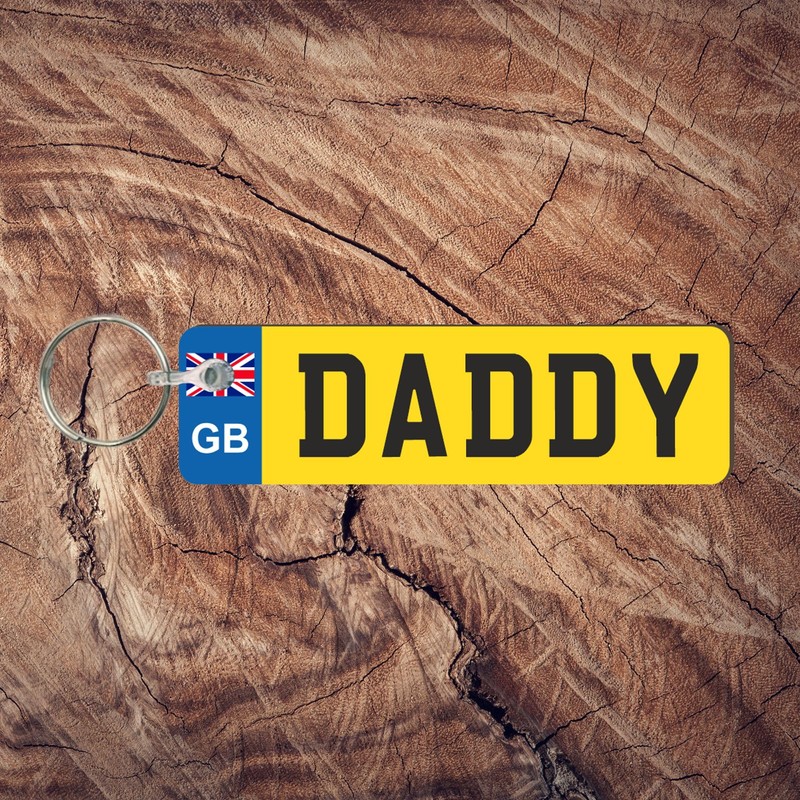 Pixie's Gifts Custom License Plate Keychain - Wooden Number Plate