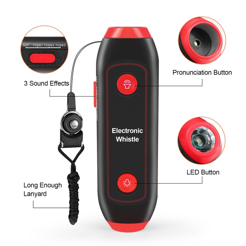 Electronic Whistle 3 Tone 3 Volume Level Blow Free Whistle