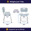 Drive Medical RTL12202KDR Shower Chair with Back, Adjustable Stool with