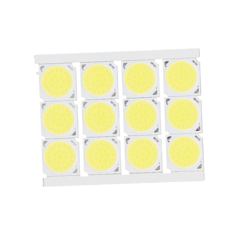 12Pcs COB Light Source High Power Round LED Chip 12W