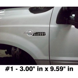 Ford 6.7L - Power Stroke Turbo Diesel  Sticker Decal - #1 - 3.00" in x 9.59" in