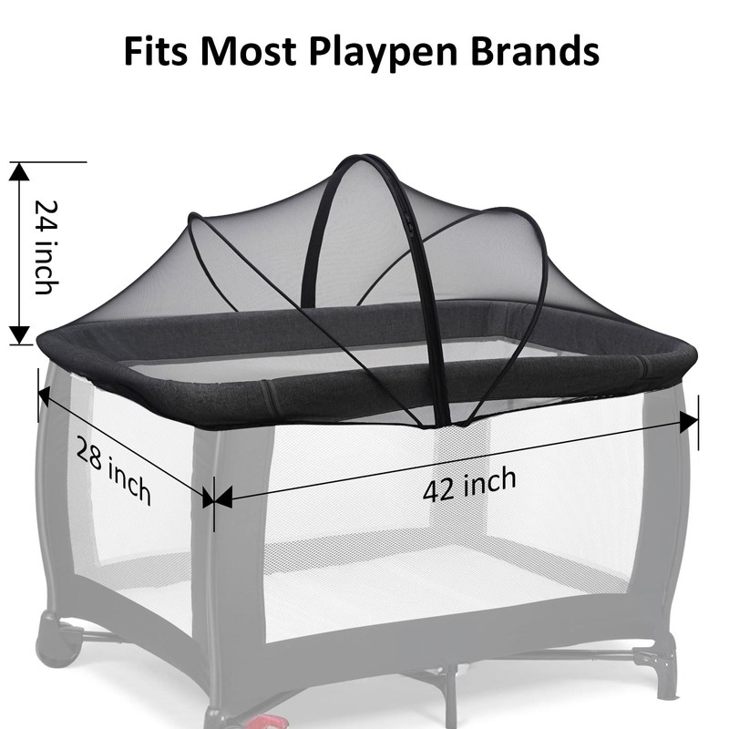 Travel Crib Tent, Pack and Play Mosquito Net Cover with