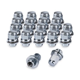 MEILUNBS 20PCS M12x1.5 Lug Nuts Chrome Mag Style, Fits Toyota Camry, Prius, Sienna, Lexus IS300, LFA, CT200h - Compatible with 5 & 6 Lug Wheels - 13/16" (21mm) Hex(Chrome)