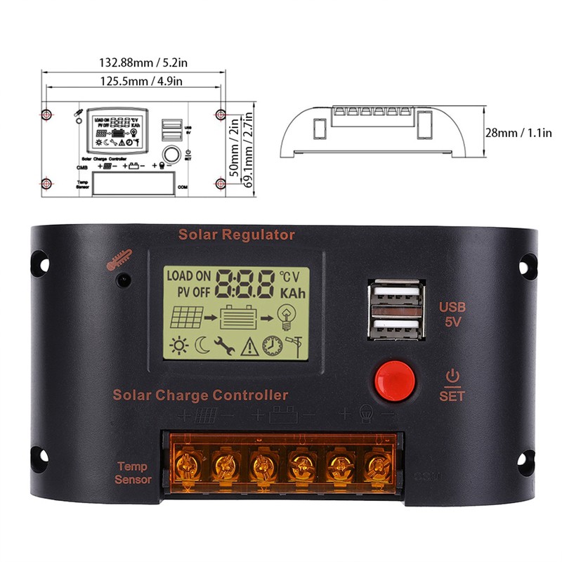 Solar Panel Regulator Photovoltaic Power Generation Controller 10A for Lead