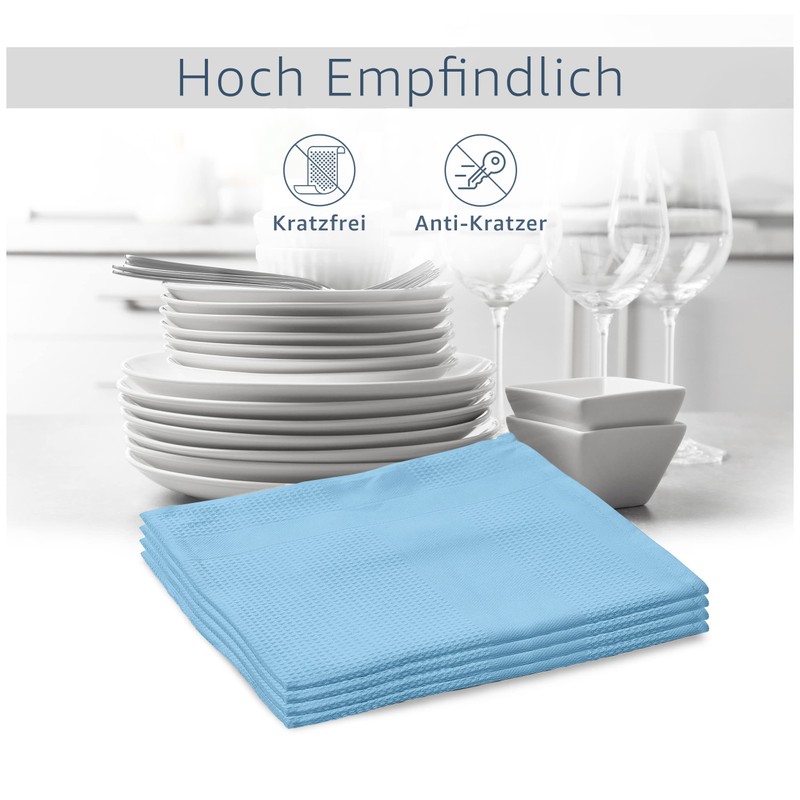 Amago - Pack of 5 Glass Cloths 45 x 65