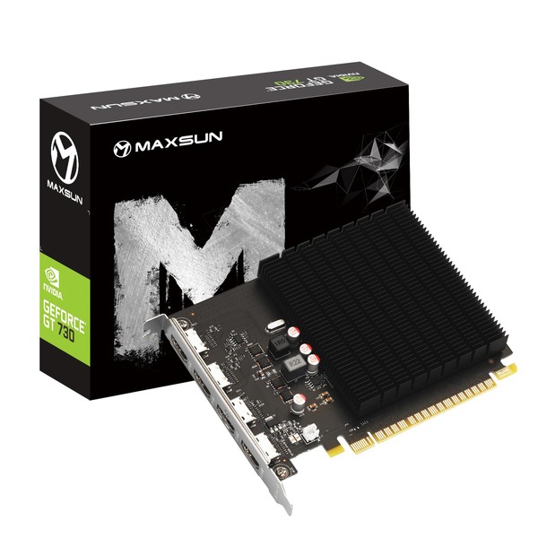 MAXSUN GeForce GT 730 4GB GDDR3 Graphics Card, 4X HDMI,