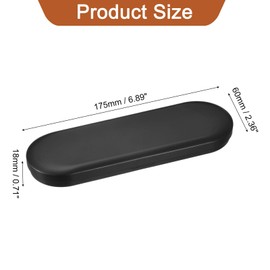 uxcell 2 Pcs Metal Tin Box Container, 6.9x2.4x0.7 Inch Oval Empty Hinged Lid Box Mini Portable Storage Containers for Candy Drawing Pin Crafts, Black