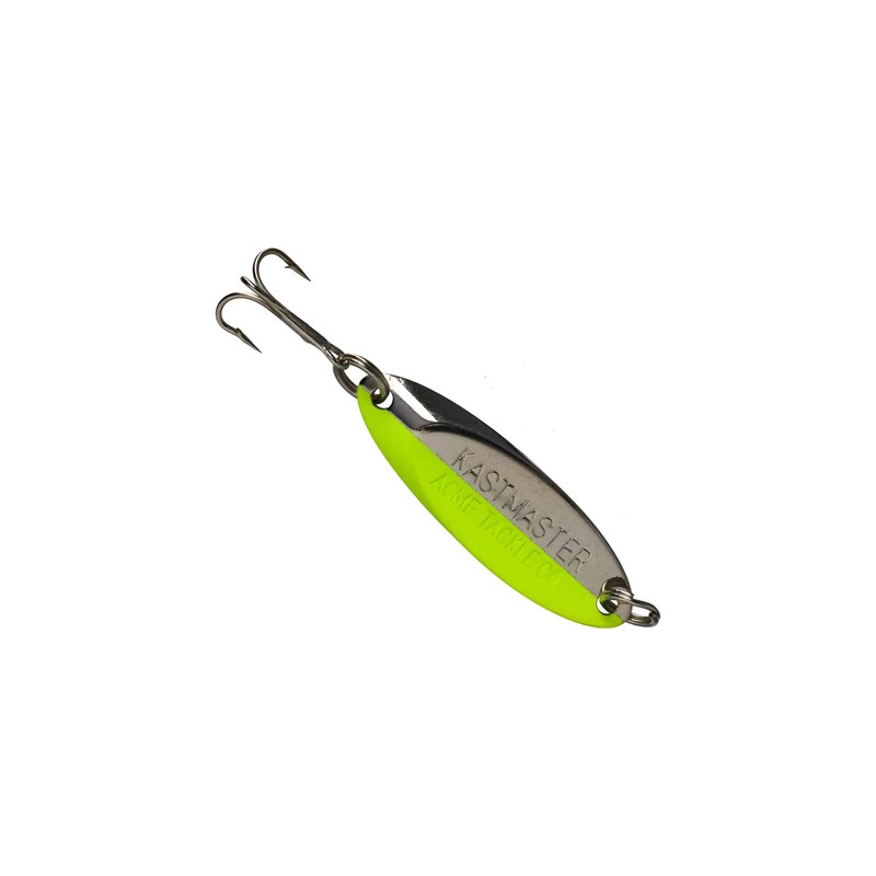 Acme Kastmaster Lure, Chrome Chartreuse Stripe, 1/4-Ounce