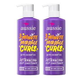 Aussie 3 Minute Miracle Curls Deep Conditioner 16 Ounce Pump (475ml) (2 Pack)