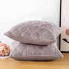 BYTIDE Plush Soft Jacquard Faux Rabbit Fur Throw Pillow Covers