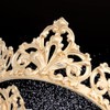 YADIRF Alloy King Queen Royal Full Round Crown Wedding Tiara