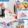 Reusable Food Storage Bag,Kiwinvou Portable Vacuum Sealer Storage Bags,Dry and
