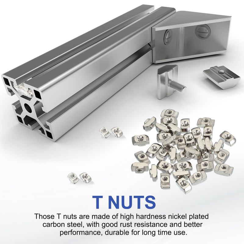 PATIKIL 4545 Series M4 T Nut, 50 Pcs T-Slot Nut