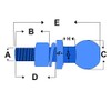 Tow Ball Short Shank 50MM & Chain (22MM Thread 3"