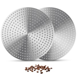 58.4mm Espresso Puck Screen 2 Pack, 0.8mm Thin Screen for Breville 54mm