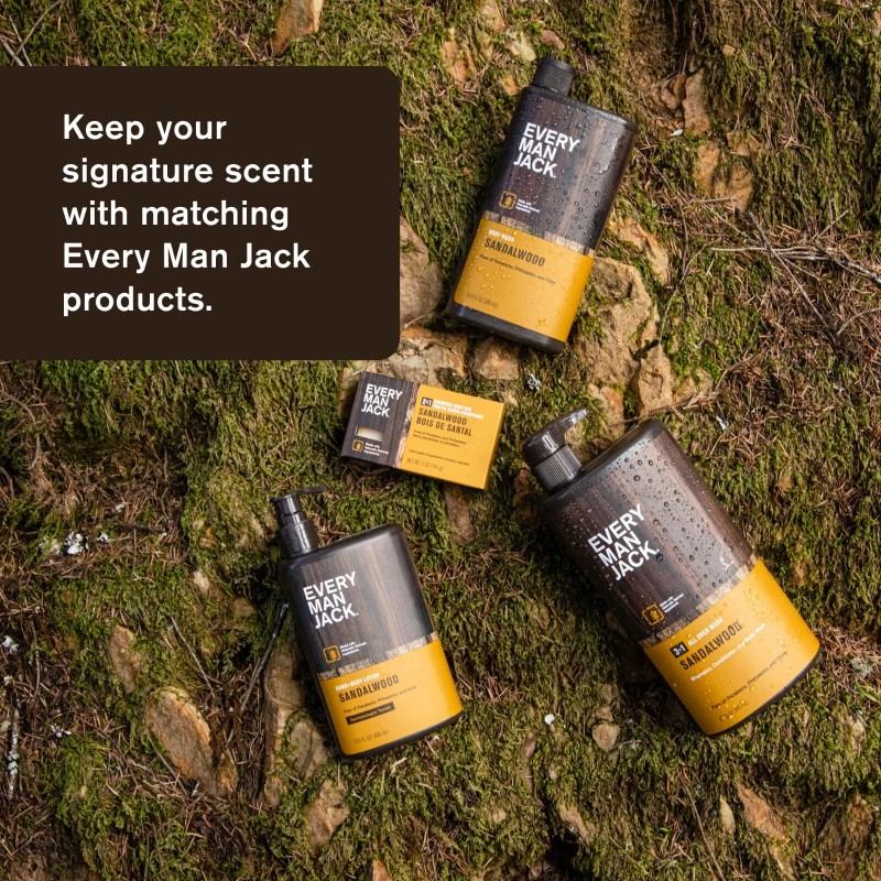 Every Man Jack Sandalwood Hydrating Mens Body Wash For All