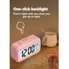 WANGCL 12/24 Stunden Digitaler Wecker Nachttischuhr mit Hintergrundbeleuchtung LCD-Display Datumskalender
