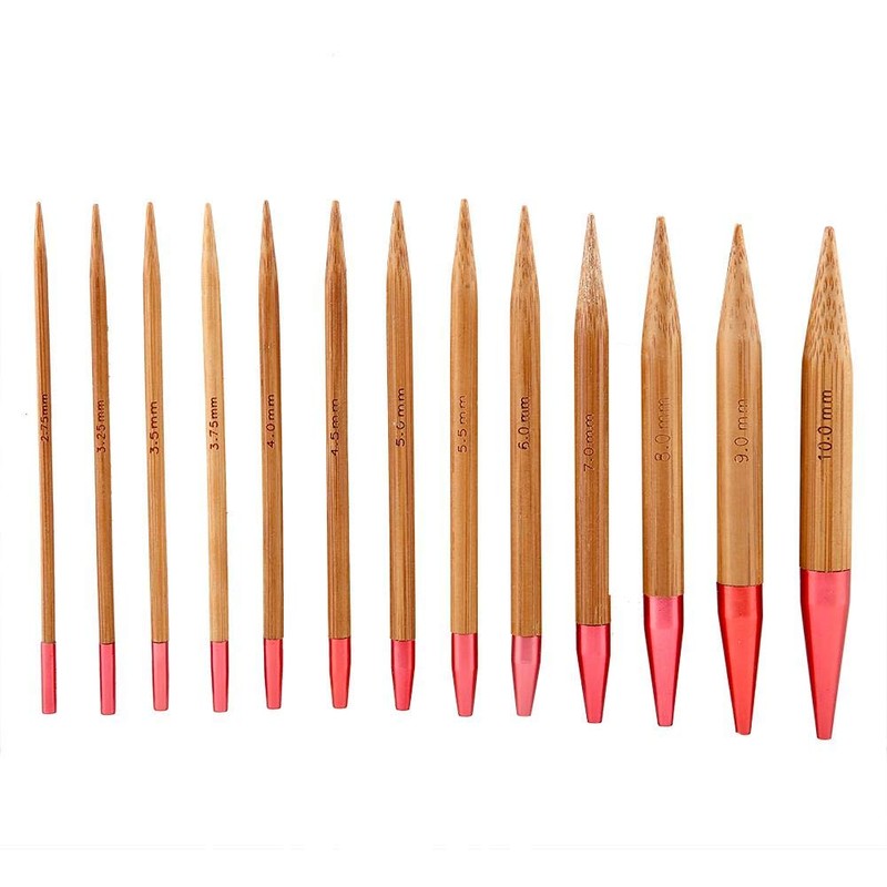 Circular Knitting Needles Ring Set Interchangeable Carbonized Bamboo Needles Set