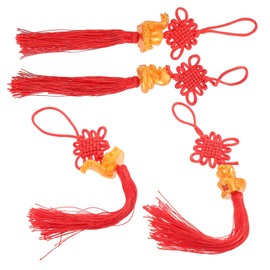 Kisangel 4pcs Chinese Year Snake Charms Spring Festival Decorations Vibrant Pendants for Home Car Celebrate Lunar Year with Style