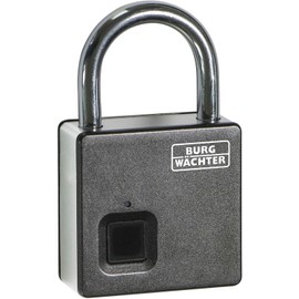 BURG-WÄCHTER Padlock Fingerprint Padlock Outdoor & Interior 7mm Shackle Thickness Hardened Anti Break Scan & Lock 610 53