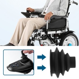 2Pcs Joystick Knob Joystick Gaiter Rubber Joystick Controller Knob Dust Cover Set Accessories for Electric Wheelchairs Black