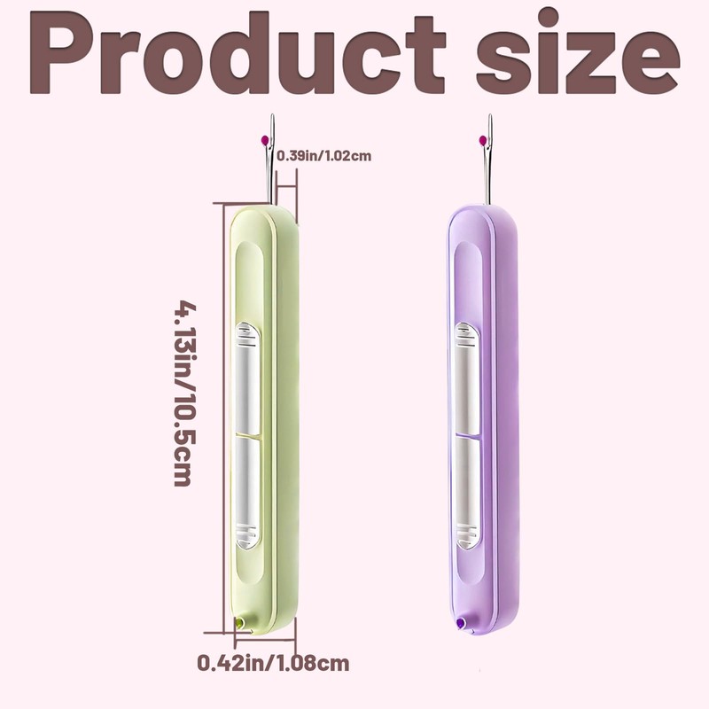 Needle Threaders,Seam Ripper,2 Pcs Retractable Needle Threader 2 in 1