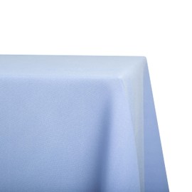 ZHEN LINEN King Table Drape Tablecloth, 108 x 156 inches Tablecloth, Extra Wide Polyester Tablecloth, 8' King Table Drape, Made in USA (Light Perry Blue)