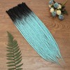 24" SE 1cm Dreadlock Extensions for White women,Thick Dreads Ombre