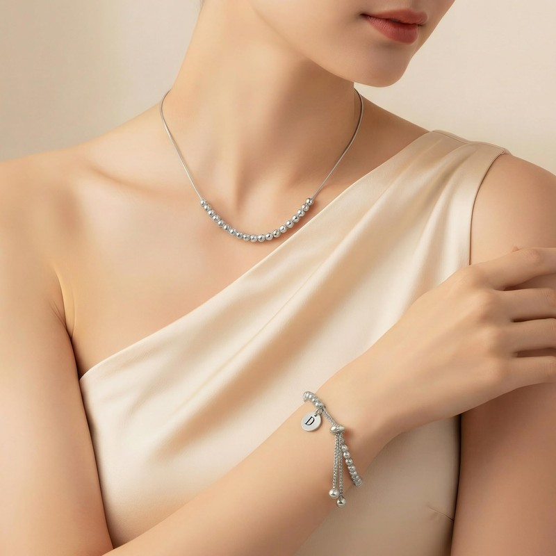 HXNIBATSAR Stainless Steel Gold & Silver Jewelry Set ， Snake