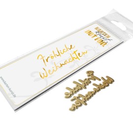 Hot Foil Plate Stamp Words & Sayings German Karten-Kunst kk-HF009 - Metro Script Merry Christmas